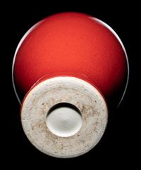 A Red Glazed Porcelain Meiping Vase