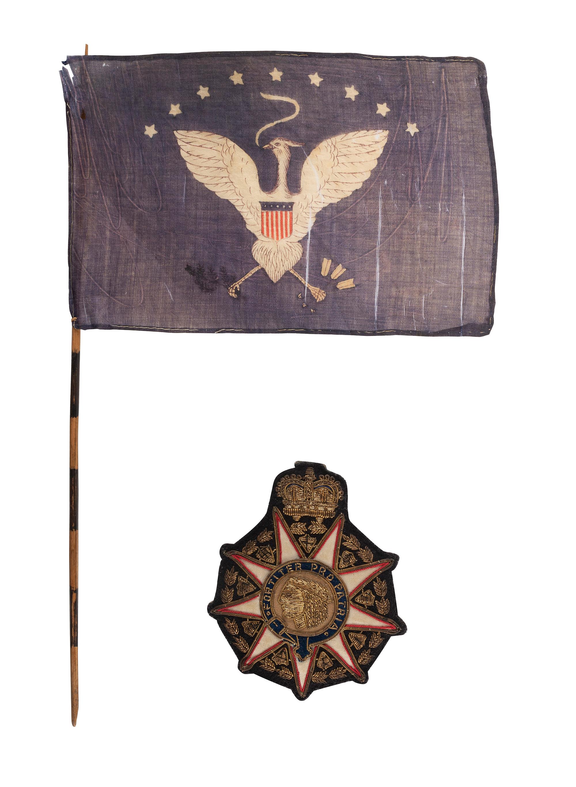 [MILITARIA] Miscellaneous American patriotic and martial ephemera.