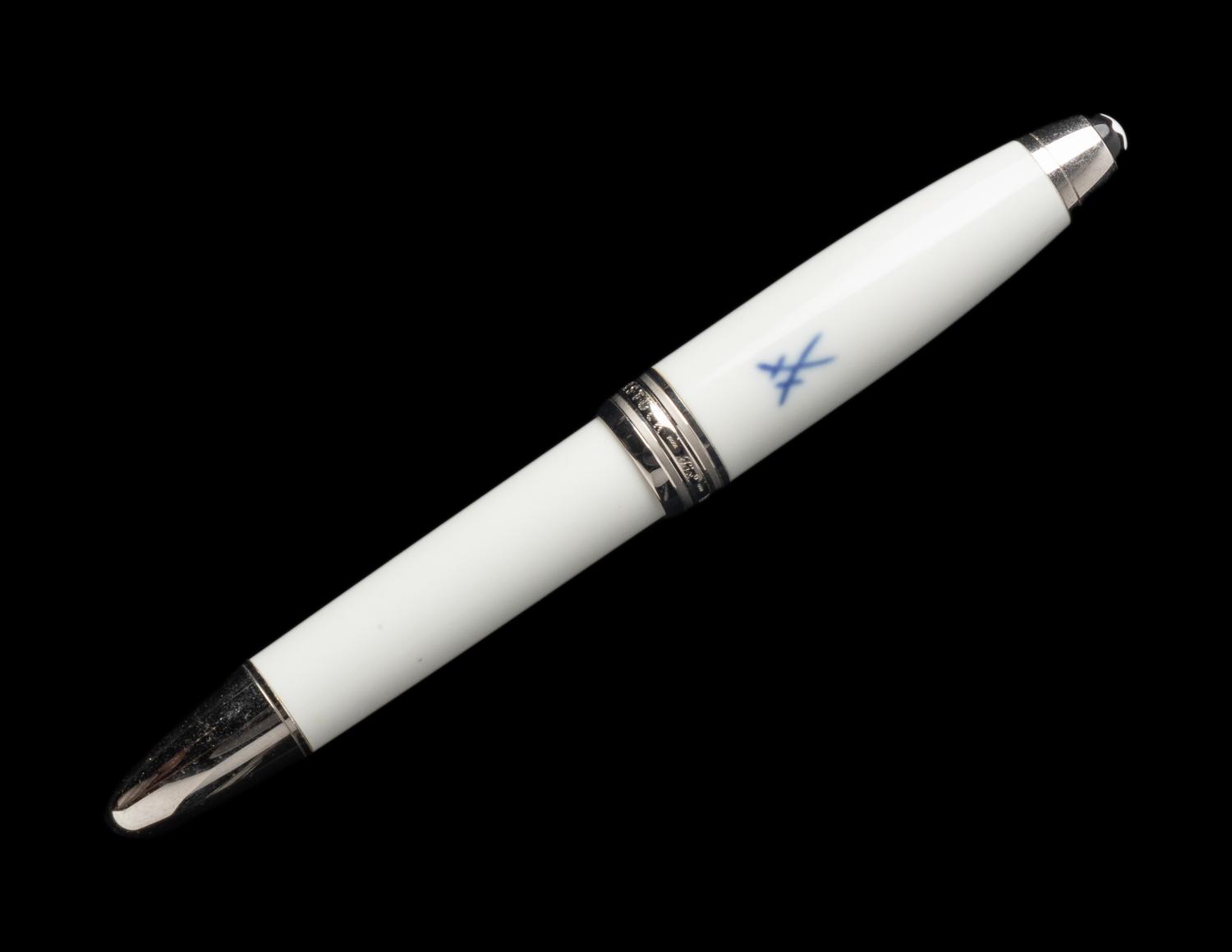 A Montblanc and Meissen Porcelain Special Edition Commemorative Pix Rollerball Pen