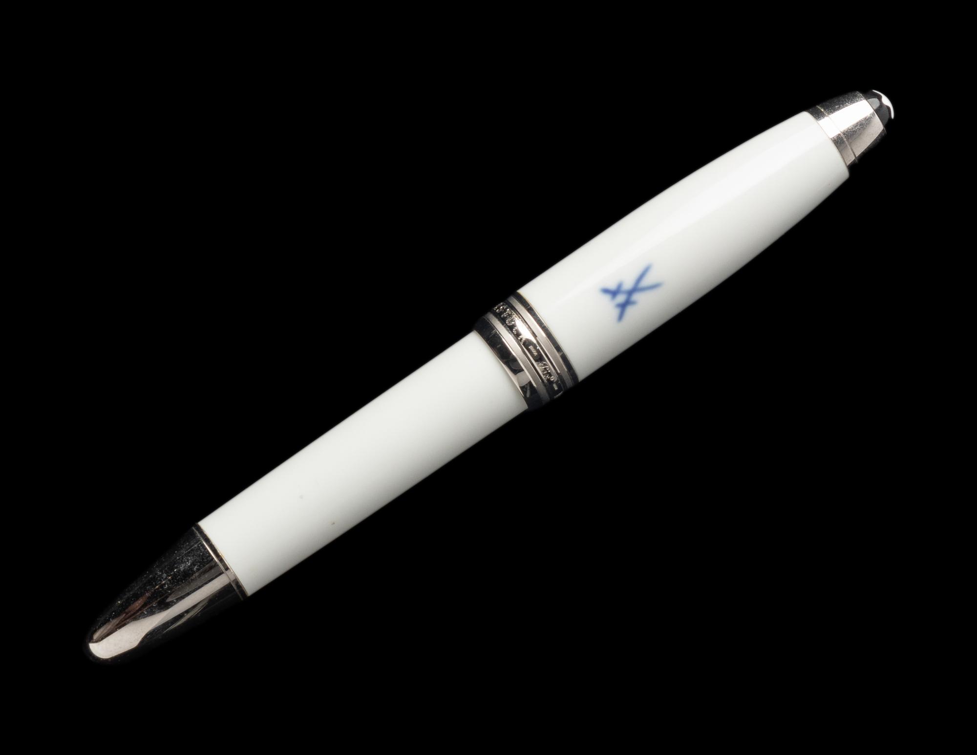 A Montblanc and Meissen Porcelain Special Edition Commemorative Pix Rollerball Pen