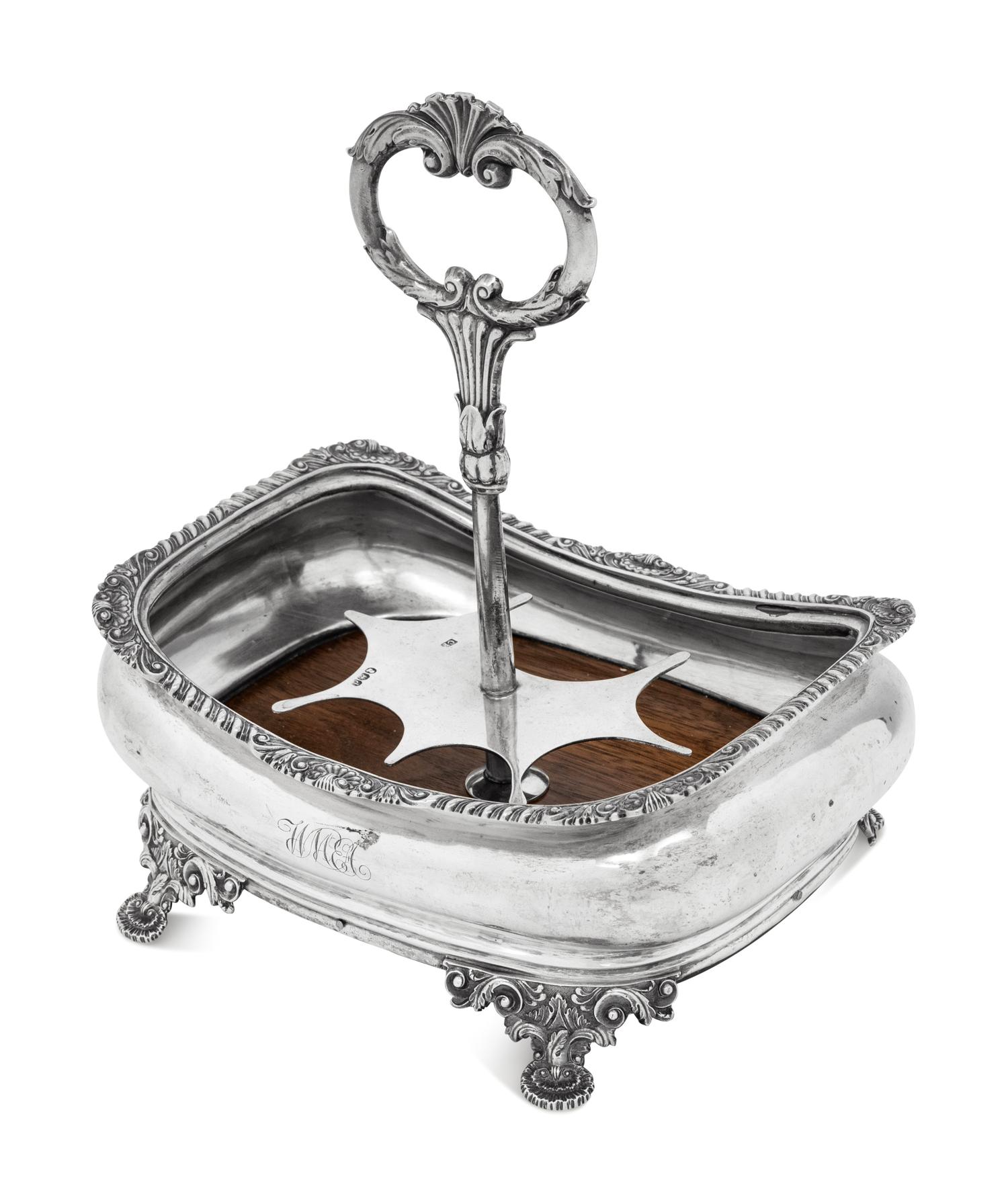 A George III Silver Cruet Caddy