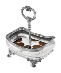 A George III Silver Cruet Caddy