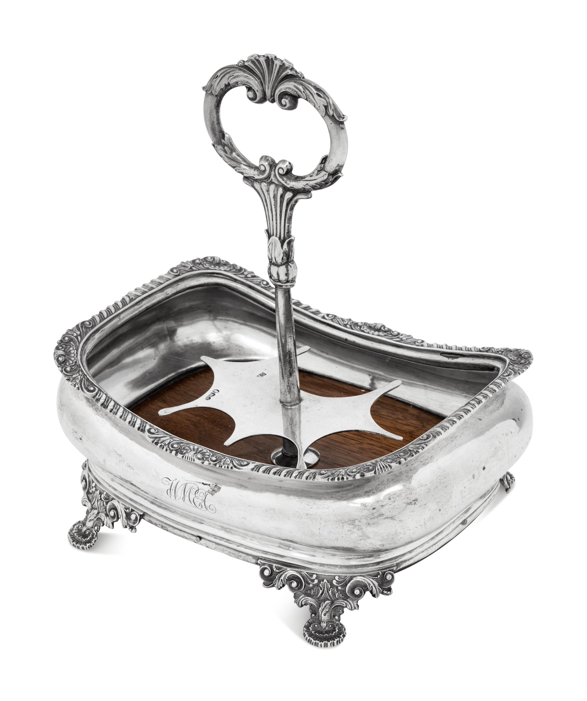 A George III Silver Cruet Caddy