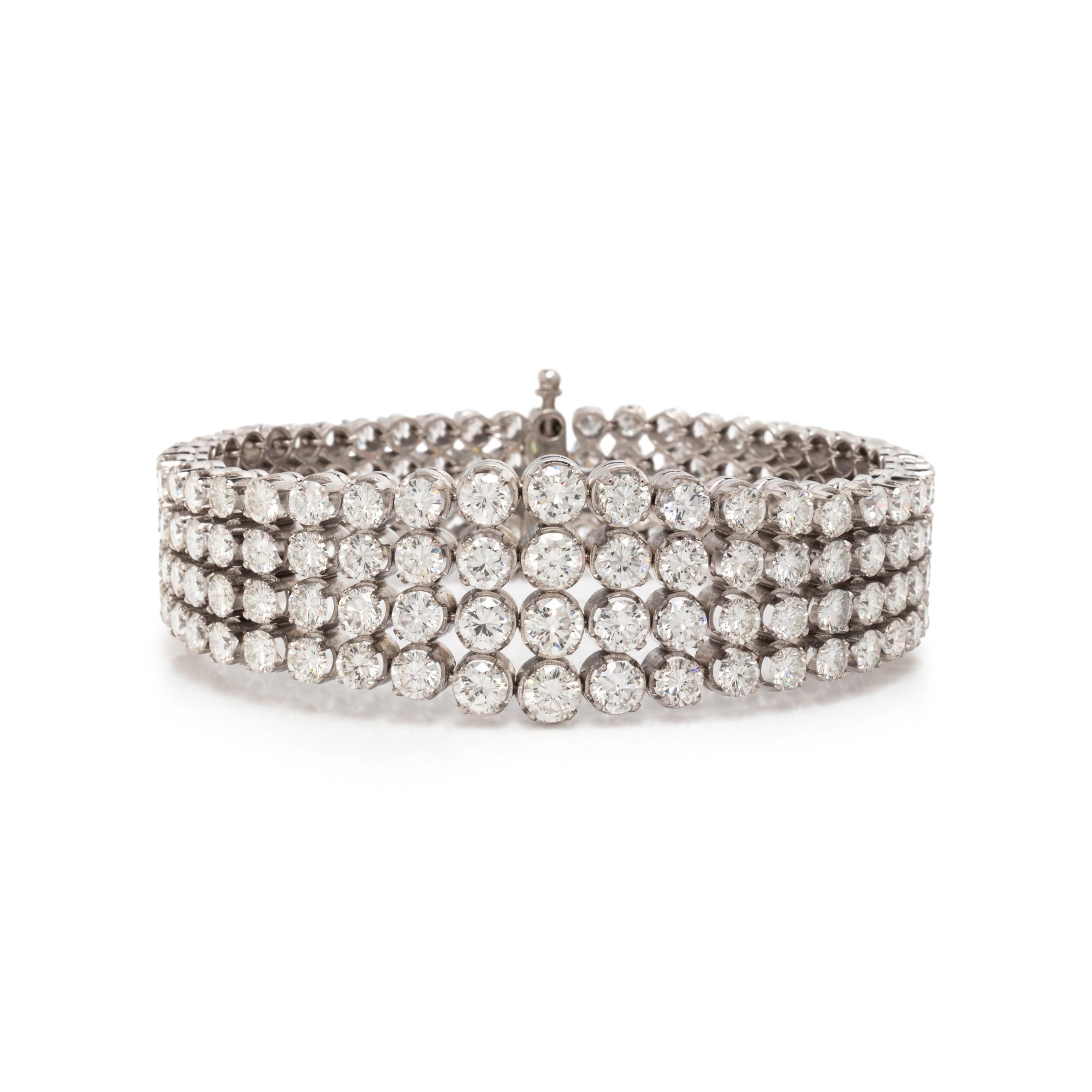 PLATINUM AND DIAMOND BRACELET