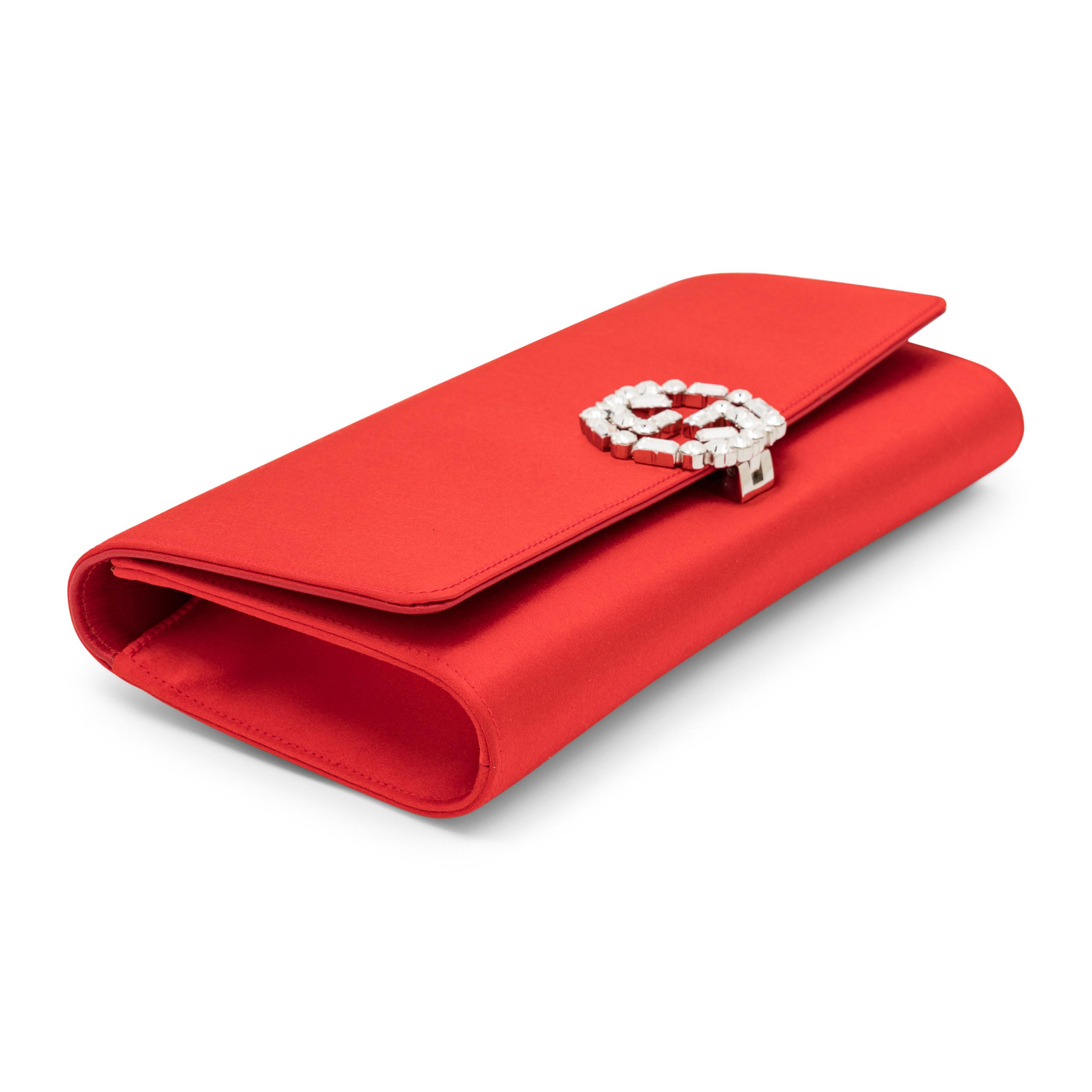 Gucci, Scarlet Satin Clutch