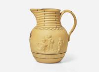 A Large Wedgwood Encaustic Decorated Caneware Jug, UK, late 18th century