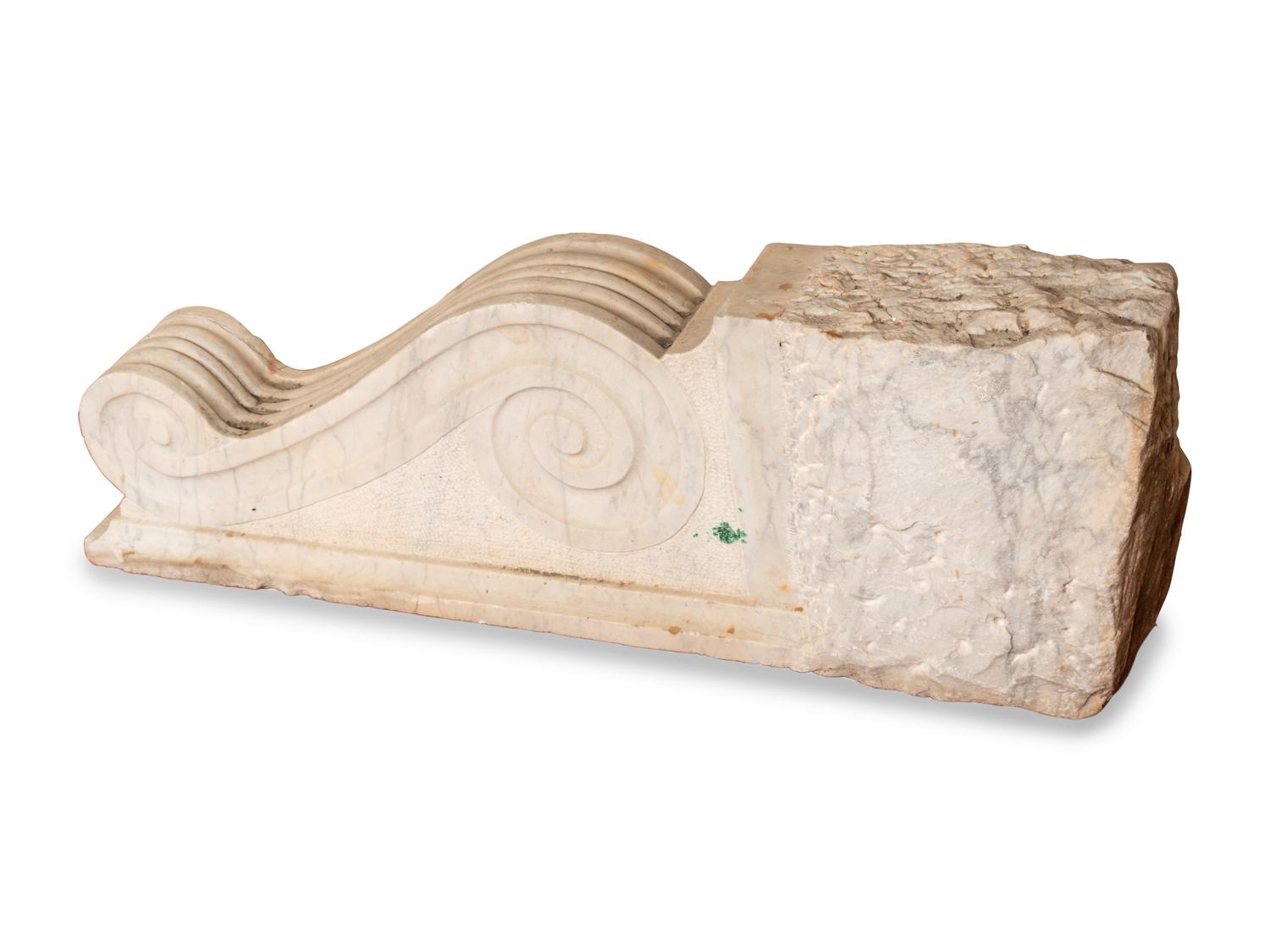 A Pair of Italian Carved Marble Corbels