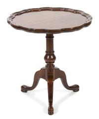 A Chippendale Style Mahogany Tea Table Height 25 x diameter 24 inches. — 20TH CENTURY