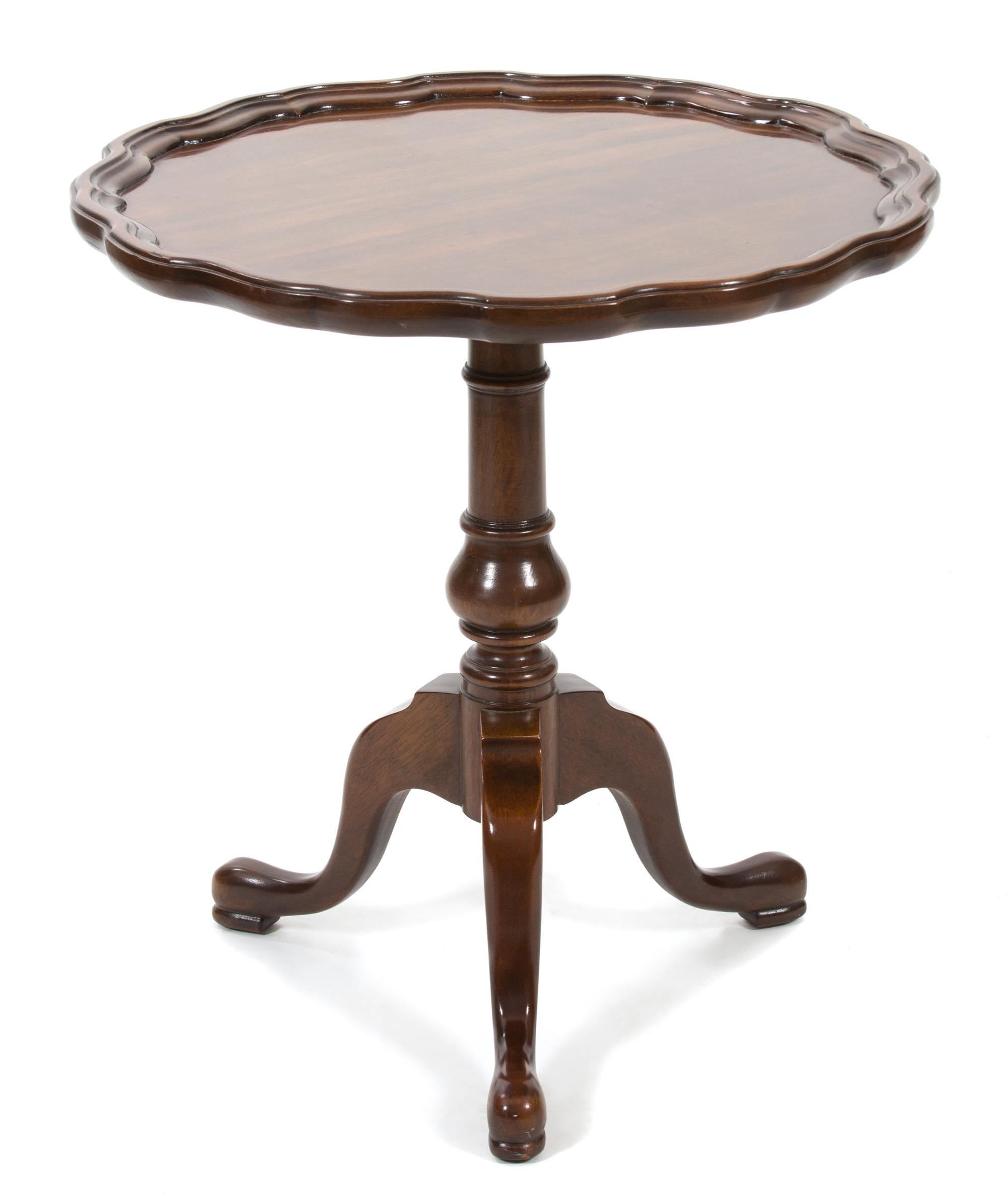A Chippendale Style Mahogany Tea Table Height 25 x diameter 24 inches. — 20TH CENTURY
