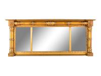 An American Giltwood Overmantel Mirror — 19th Century