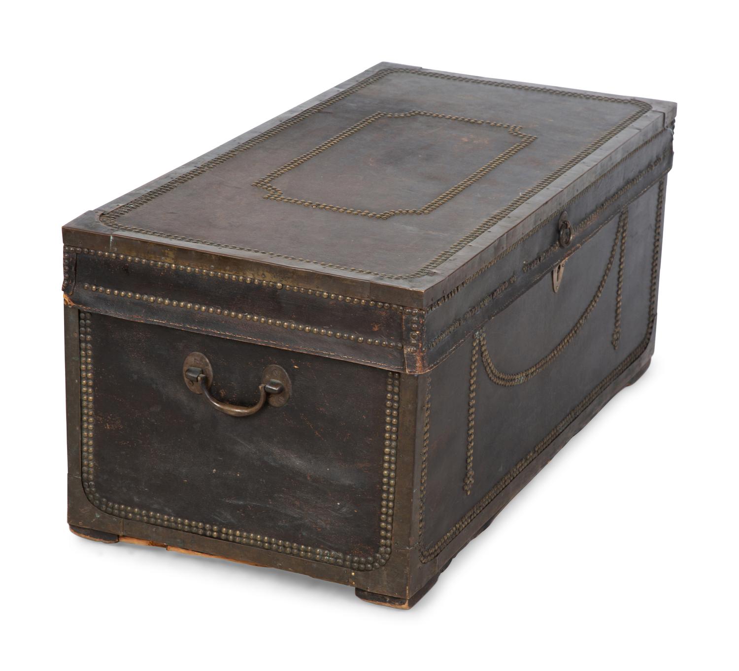 A Continental Brass-Mounted Trunk — EARLY 20TH CENTURY