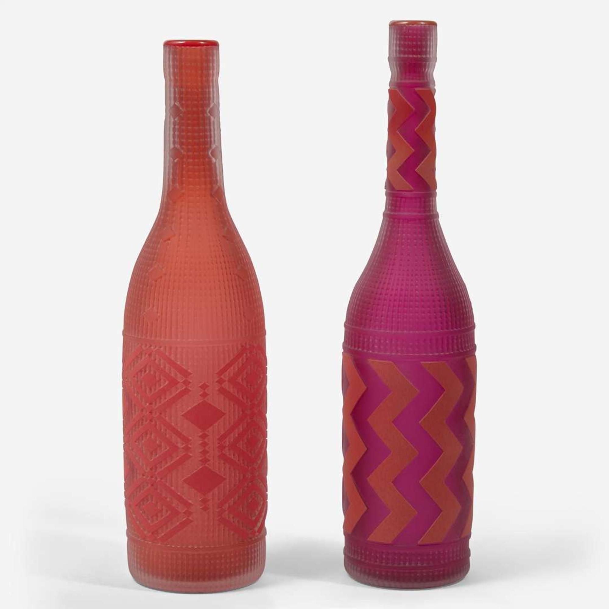 Preston Singletary (American, b. 1963) Two Glass Bottles, USA, 2021