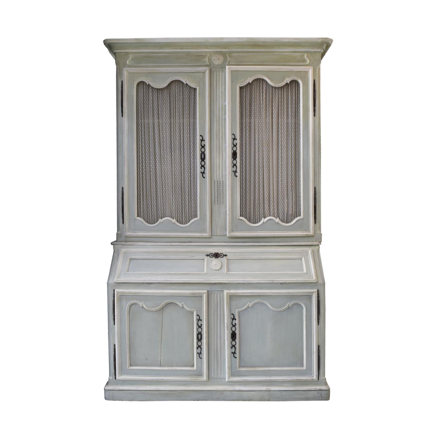 A Painted Secretaire Cabinet 60" W x 20" D x 98.5 " H — Sweden, Circa 1800