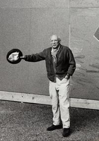 Inge Morath (1923-2002) Picasso unveiling mural for UNESCO, 1958