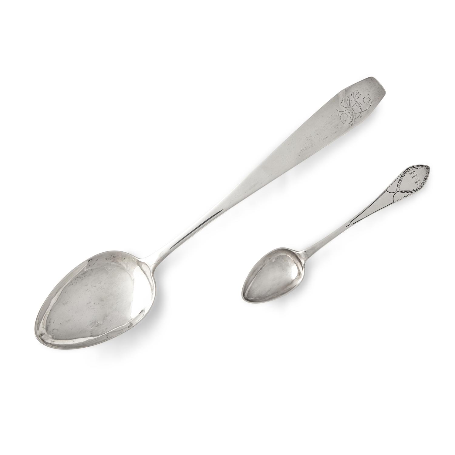 Two Federal Coin Silver Spoons