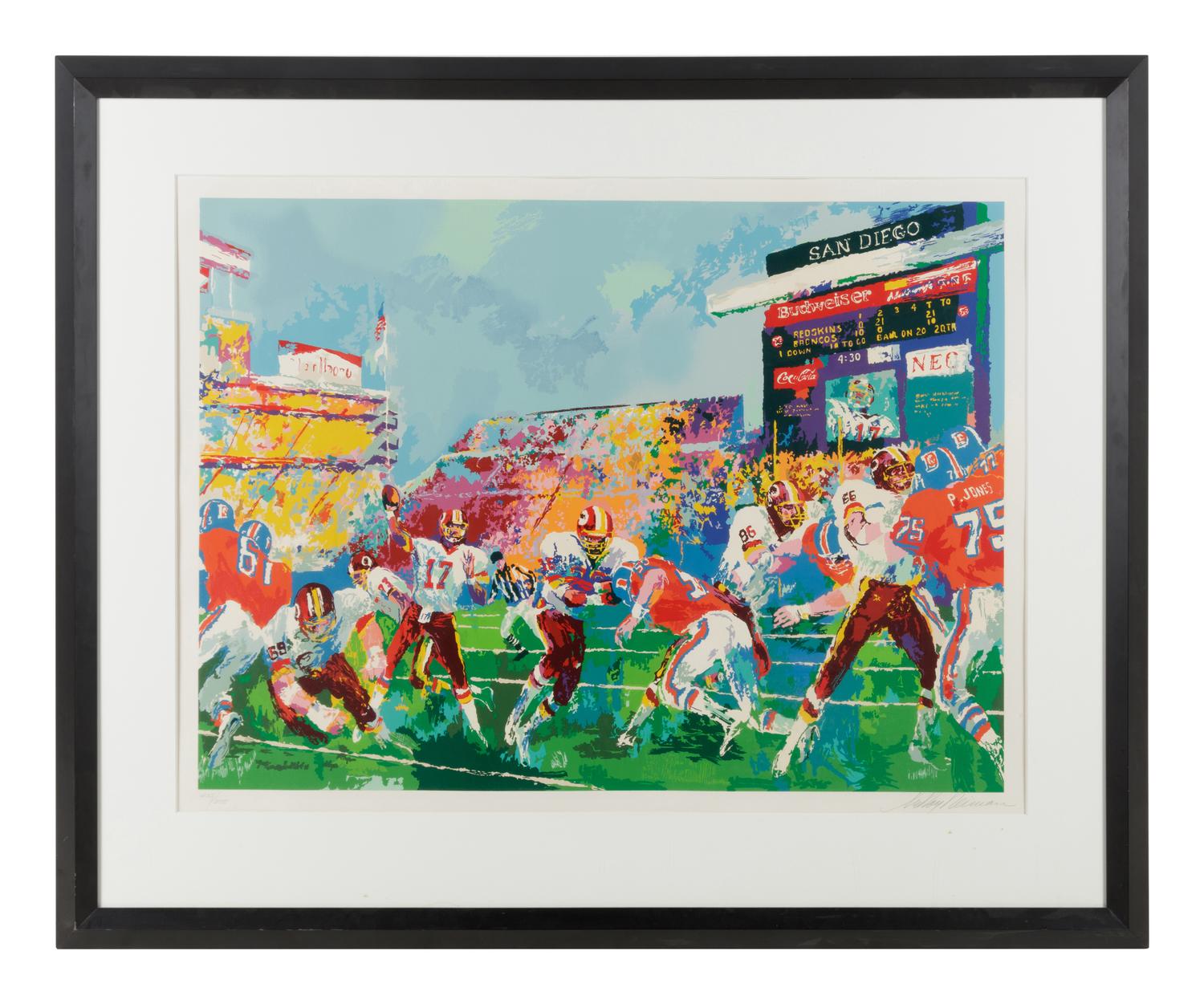 A 1988 Super Bowl XXII "In the Pocket" LeRoy Neiman Serigraph,