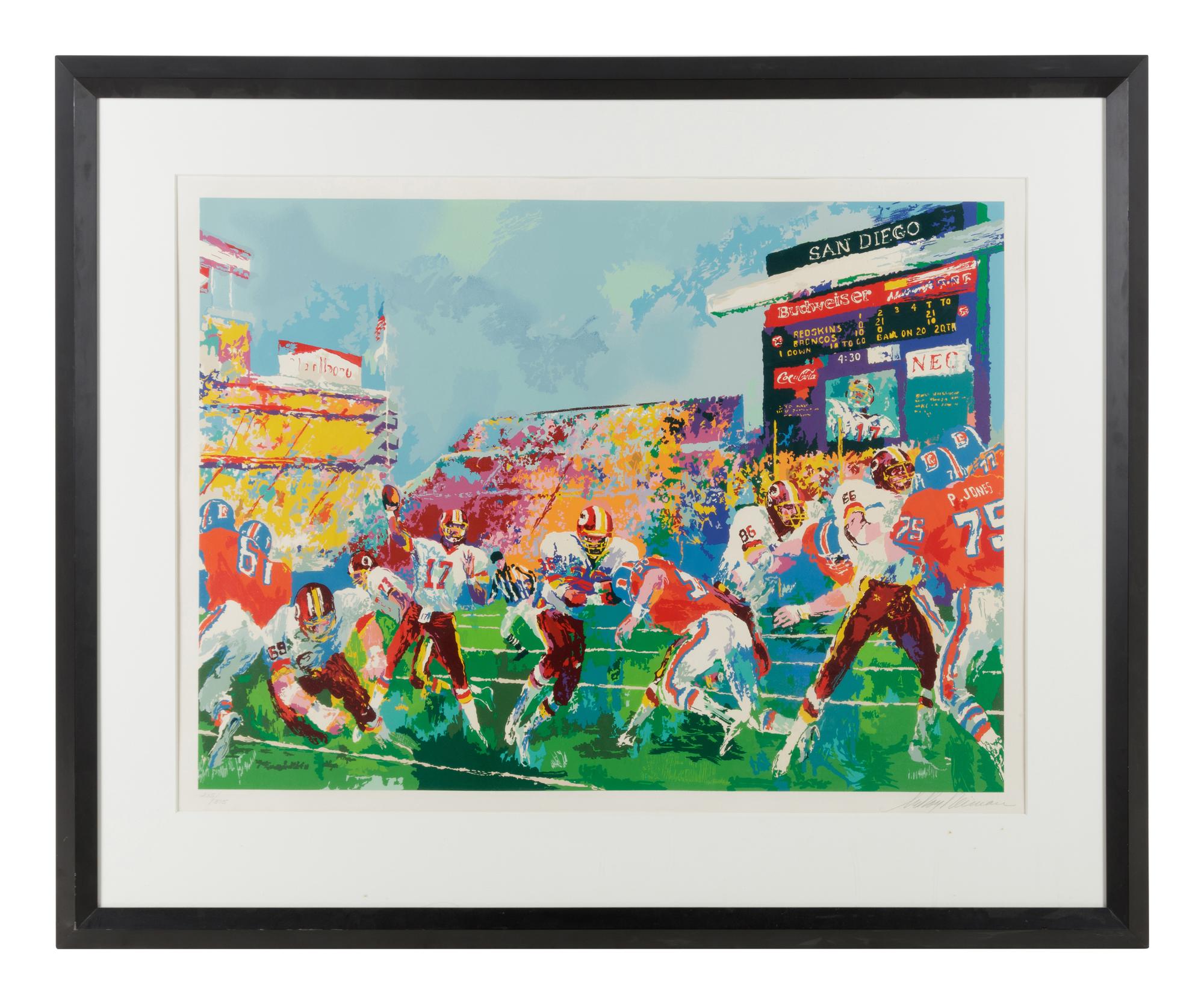 A 1988 Super Bowl XXII "In the Pocket" LeRoy Neiman Serigraph,