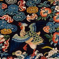 Five Chinese Embroidered Silk ‘Mandarin Duck’ Rank Badges, Buzi, 19th Century 清中晚期 刺綉文官補子五幅