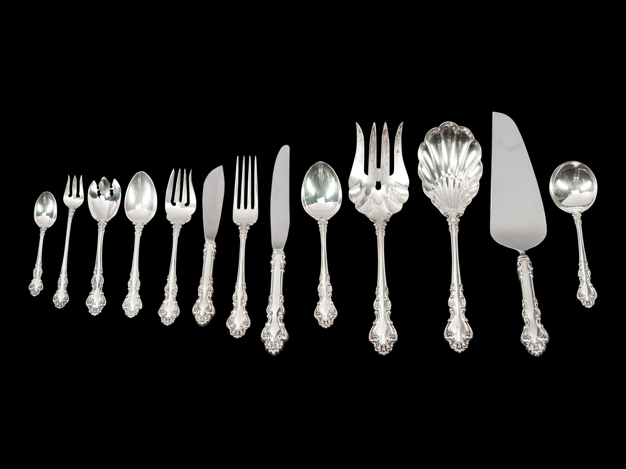 An American Silver Flatware Service