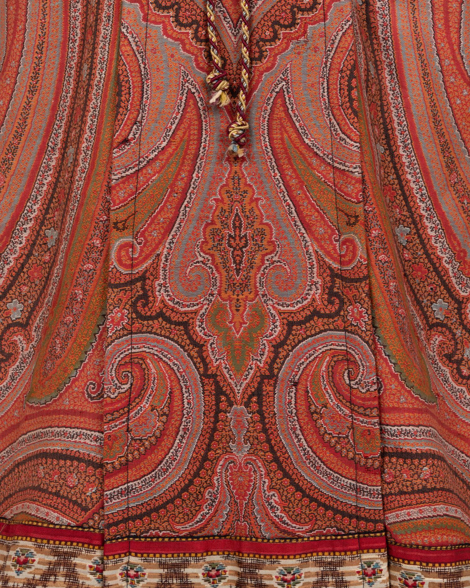 Paisley Shawl House Dress with Watteau Pleat, c.1890