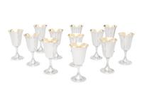 A Set of Twelve American Silver Goblets
