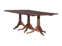An Irish Regency Mahogany Triple Pedestal Dining Table