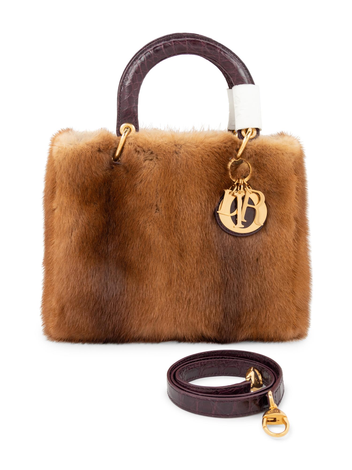 Christian Dior Brown Mink Small Lady Dior Bag, 2011