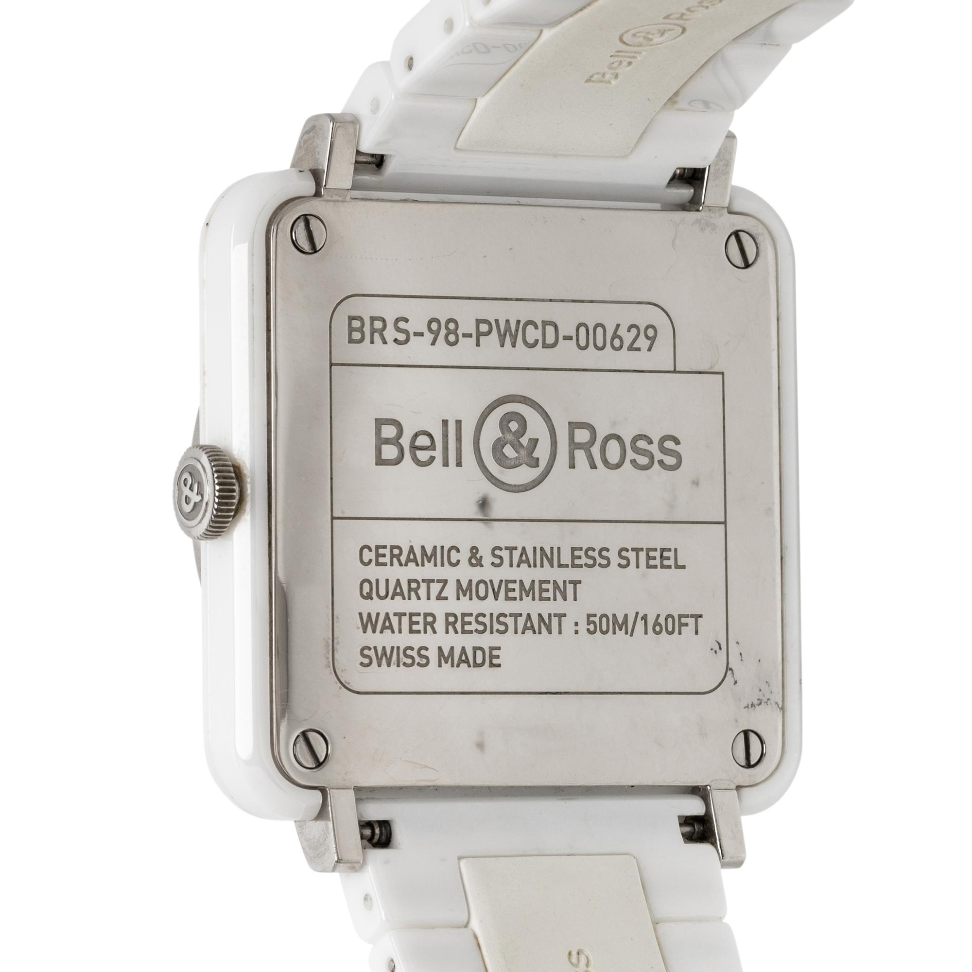 BELL & ROSS, 'BR-S' CERAMIC WATCH WITH DIAMONDS