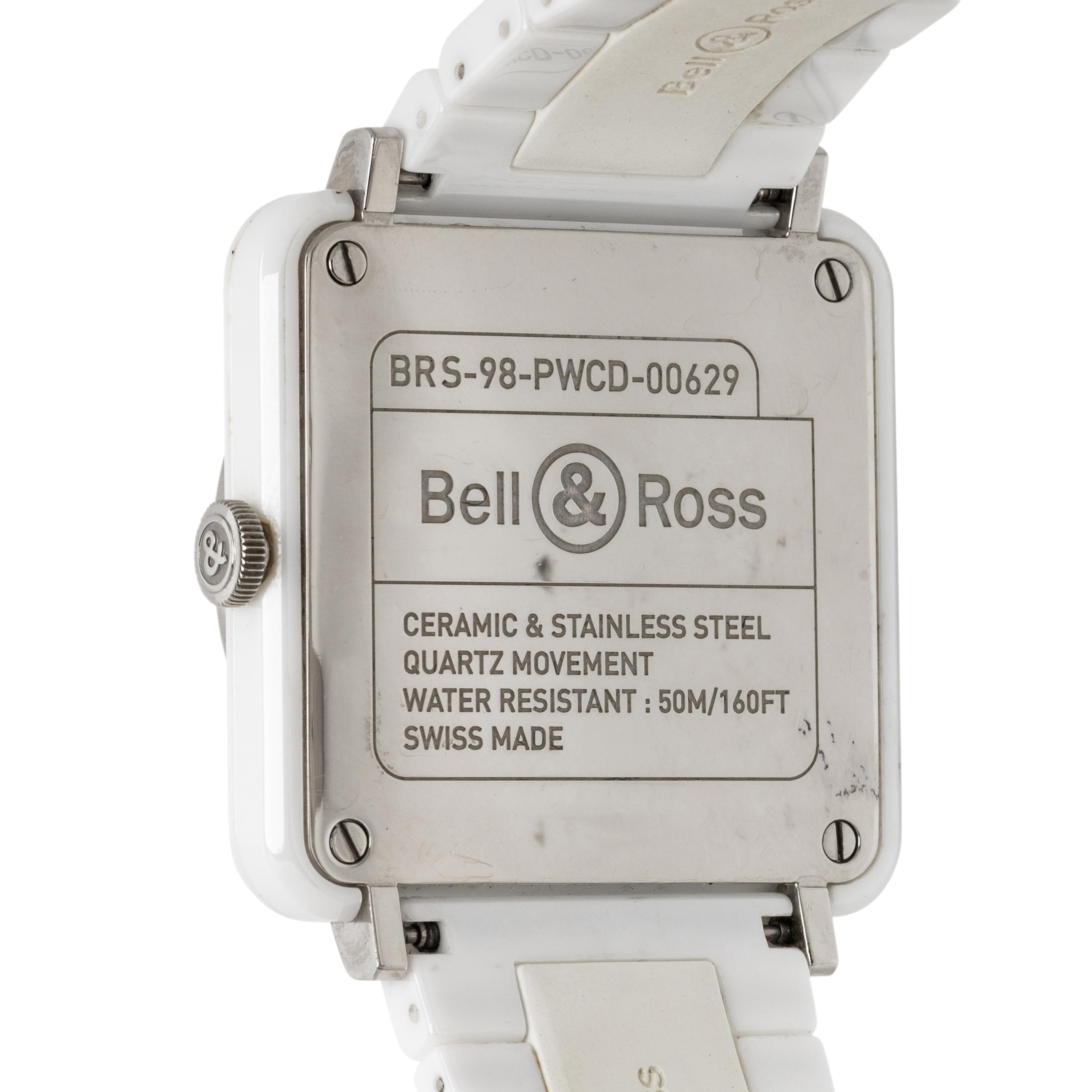 BELL & ROSS, 'BR-S' CERAMIC WATCH WITH DIAMONDS