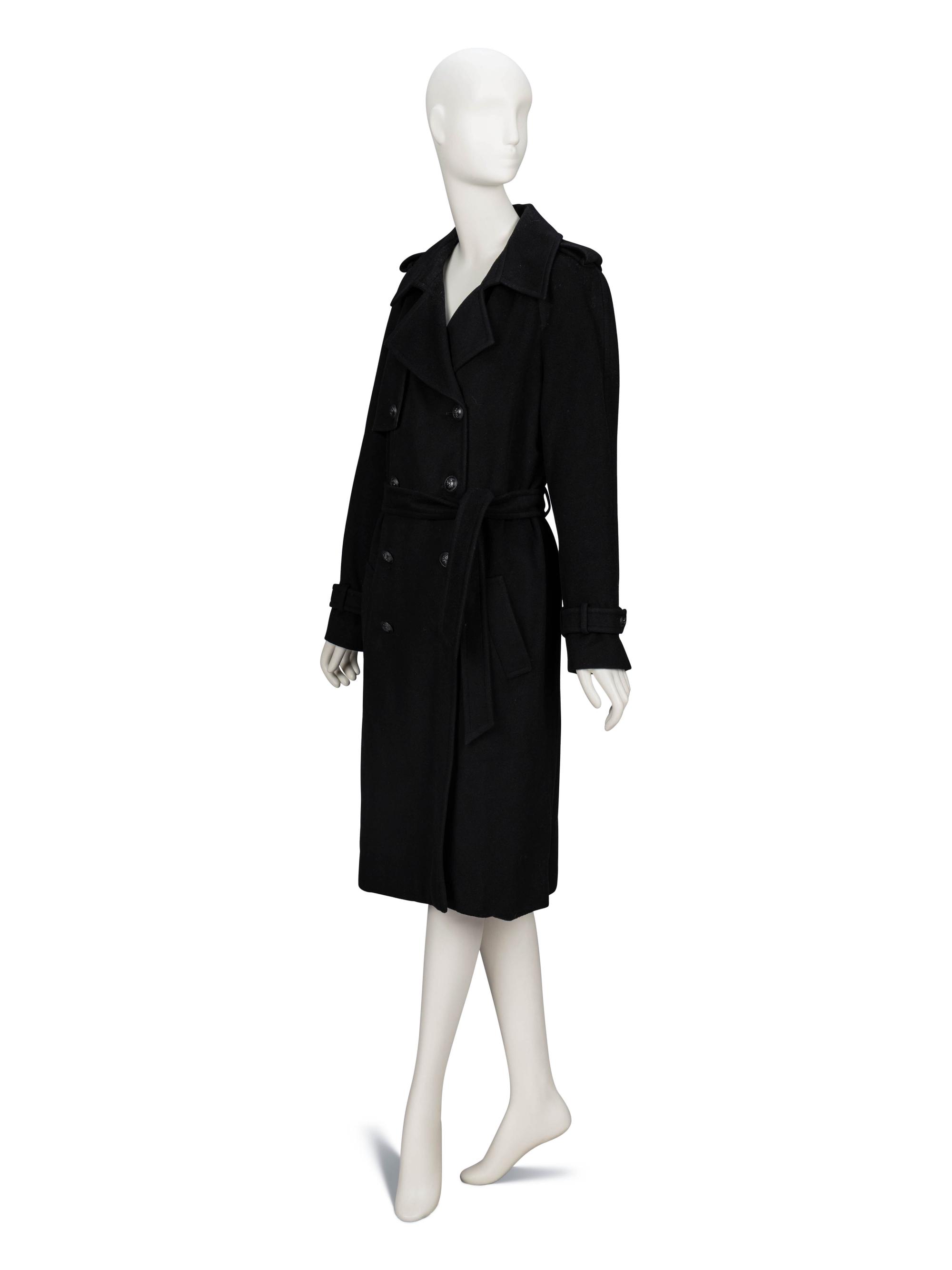 Chanel, Black Cashmere Trench Coat
