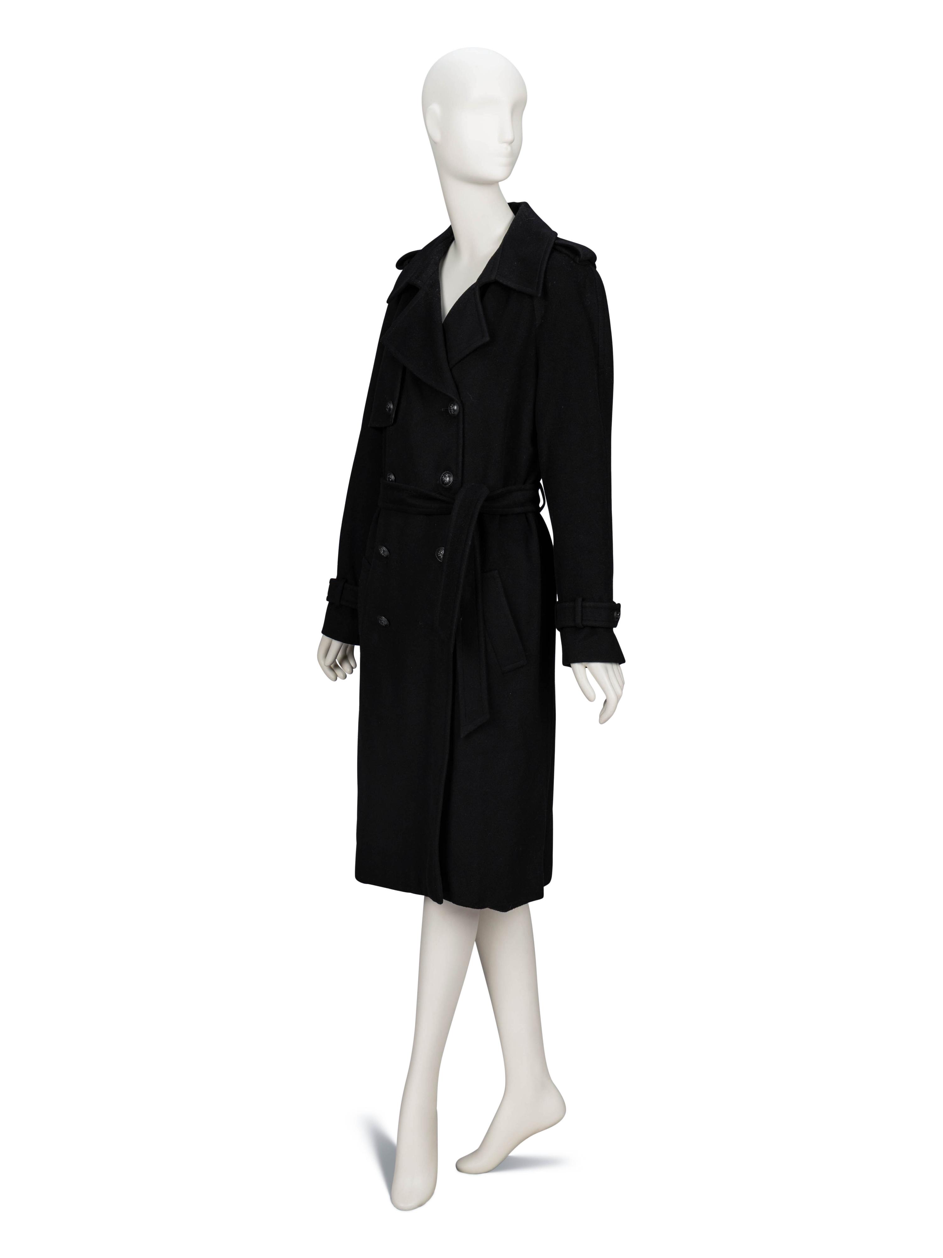 Chanel, Black Cashmere Trench Coat