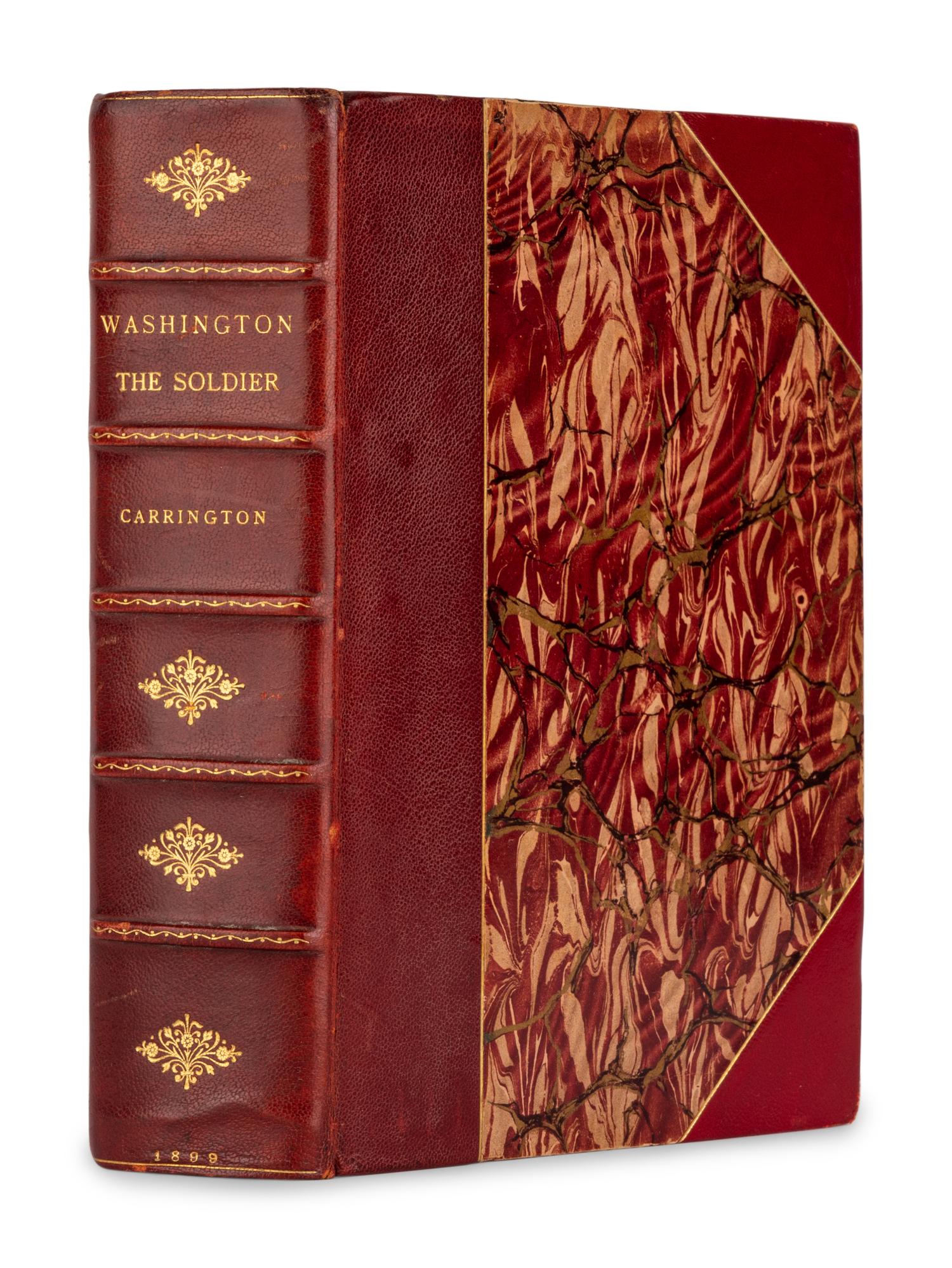 [WASHINGTON, George (1732-1799).] -- CARRINGTON, Henry Beebee (1824-1912), General. Washington the Soldier . New York: Charles Scribner's Sons, 1899.