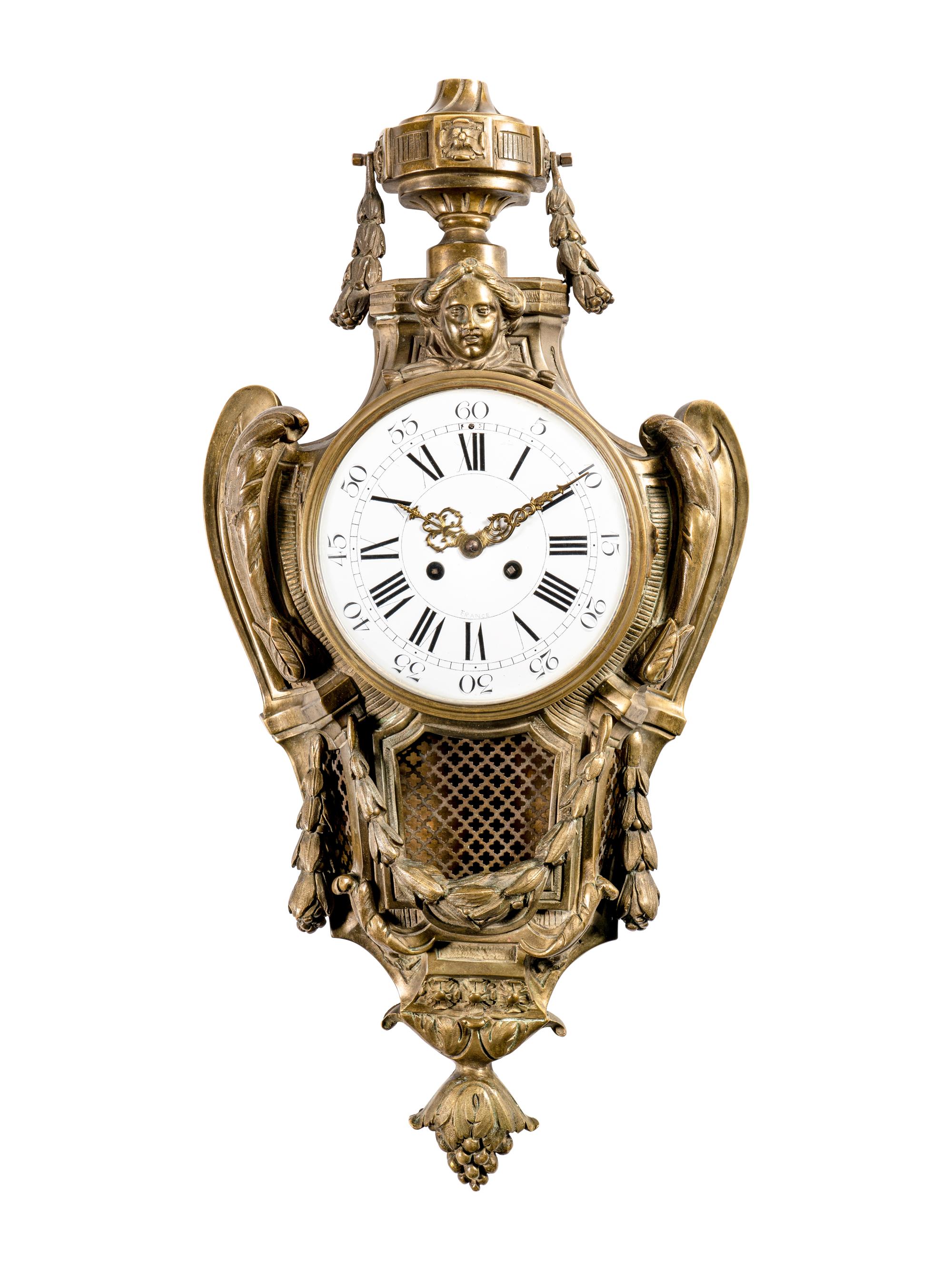 A French Gilt Bronze Cartel Clock