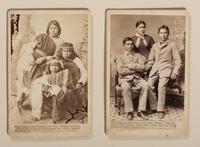 [CHOATE, John N. (1848-1902), photographer]. A pair of cabinet cards featuring identified Pueblo students at Carlisle Indian School, before and after. [Carlisle, PA]: ca 1880-83.