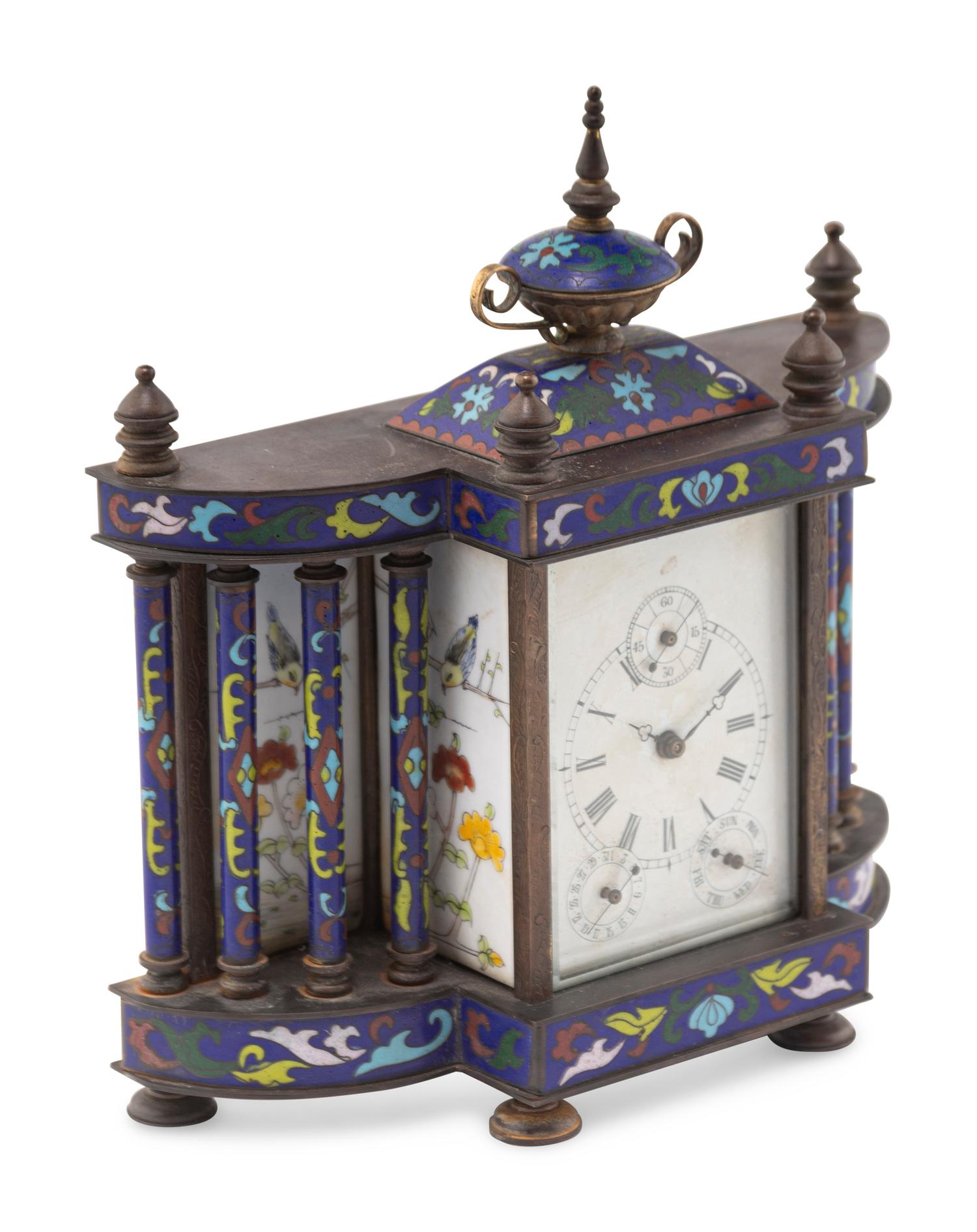 A Chinese Cloisonné Clock
