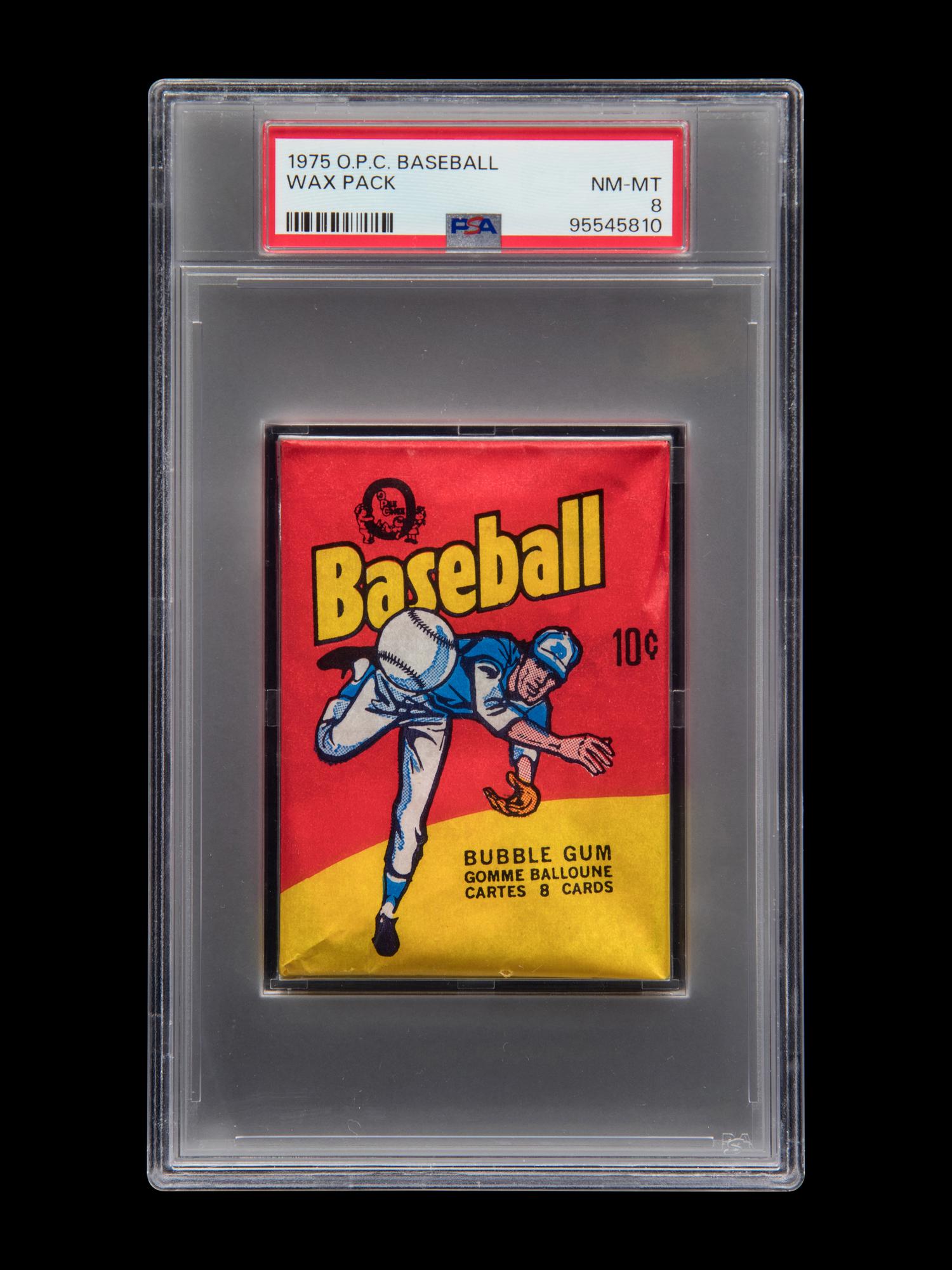 A Sealed Unopened Pack of 1975 O-Pee-Chee Baseball Cards (PSA 8 NM-MT)