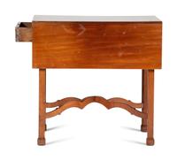 A Chippendale Mahogany X-Form Stretcher Block-Foot Pembroke Table