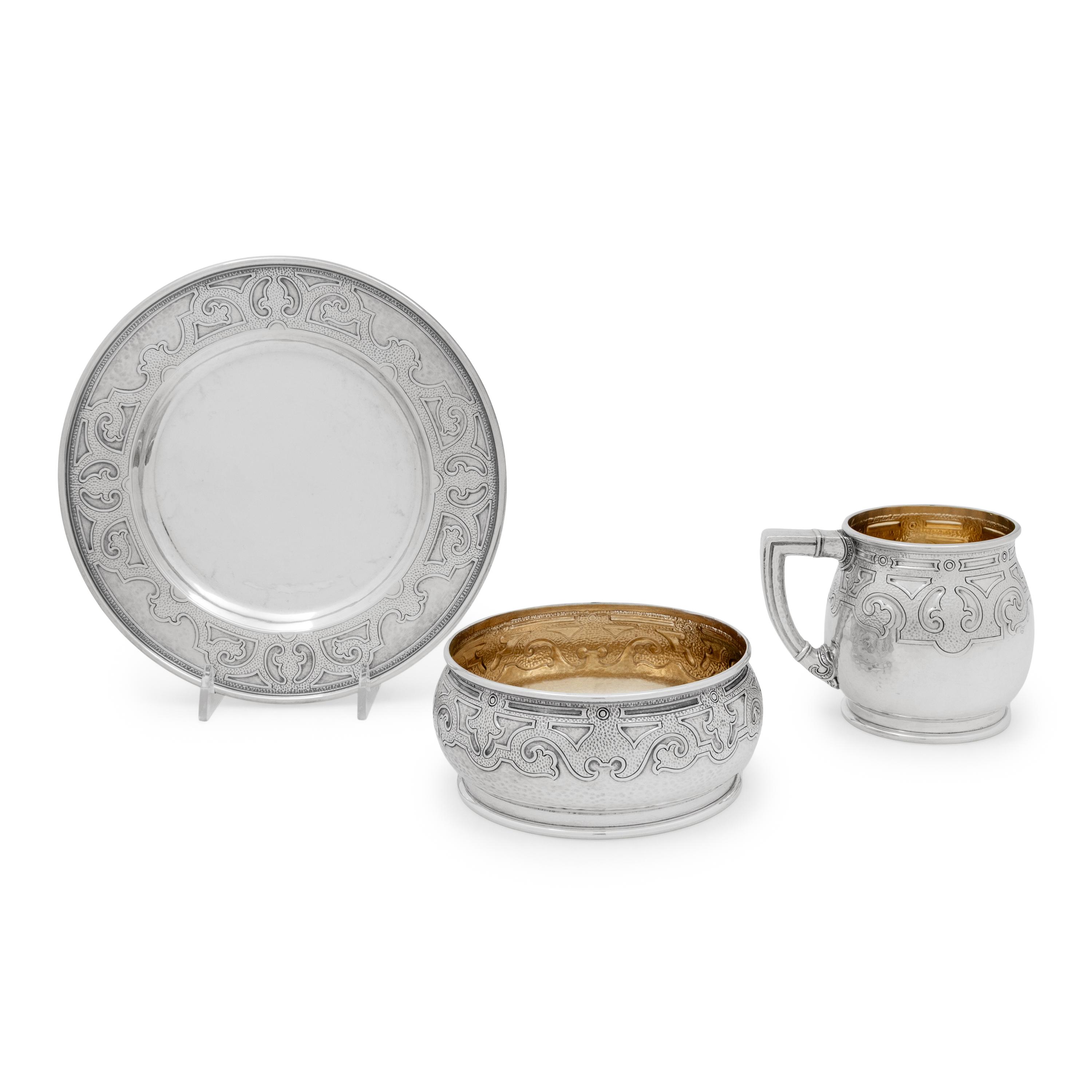 An American Silver Three-Piece Child's Set