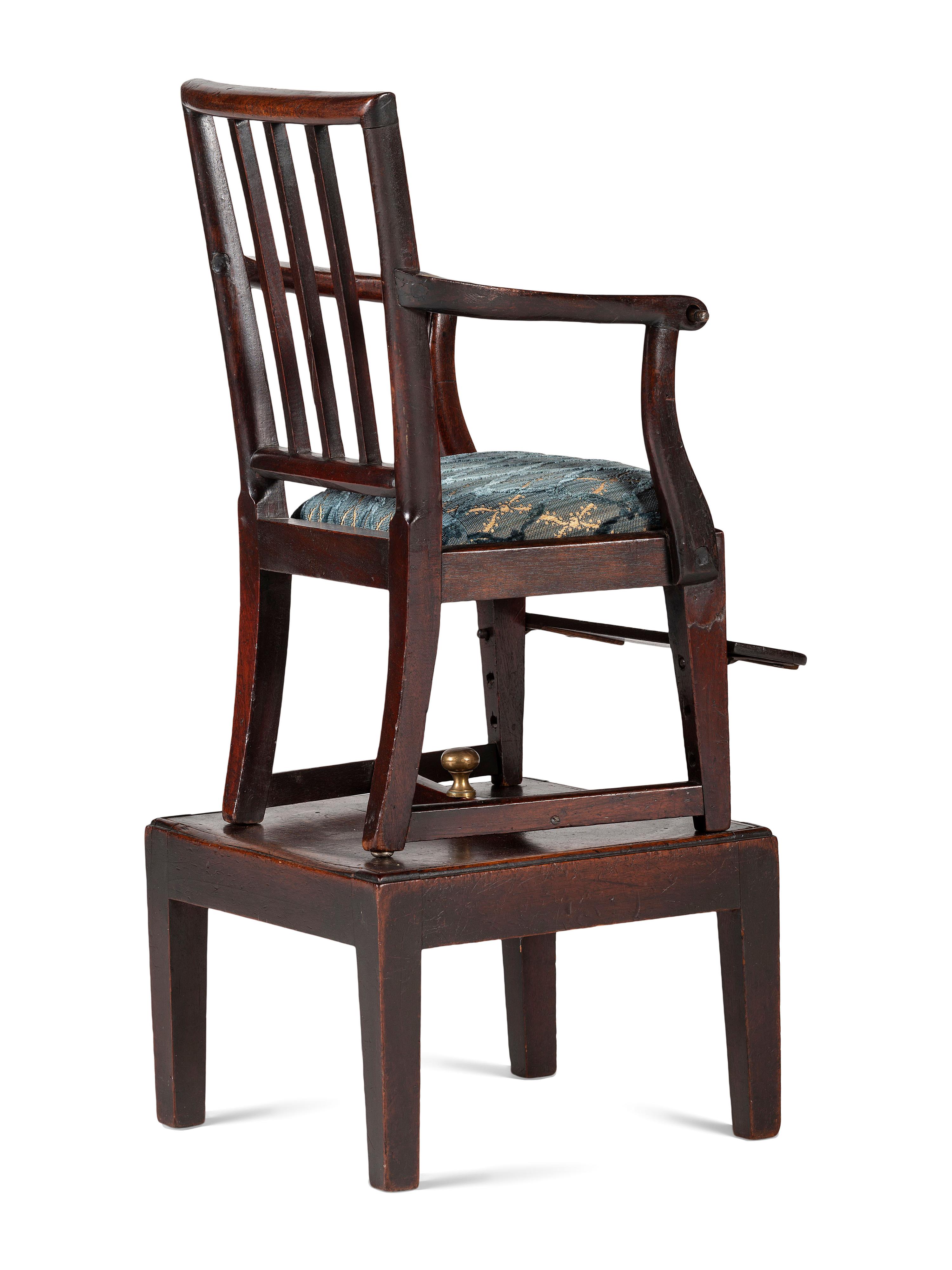 A George III Mahogany Child's High Chair