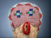 Bannock and Ute Beaded Hide Toy Cradles
