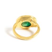 A Roman Plasma Ring Stone with the Goddess Isis-Aphrodite — Set in a gold ring