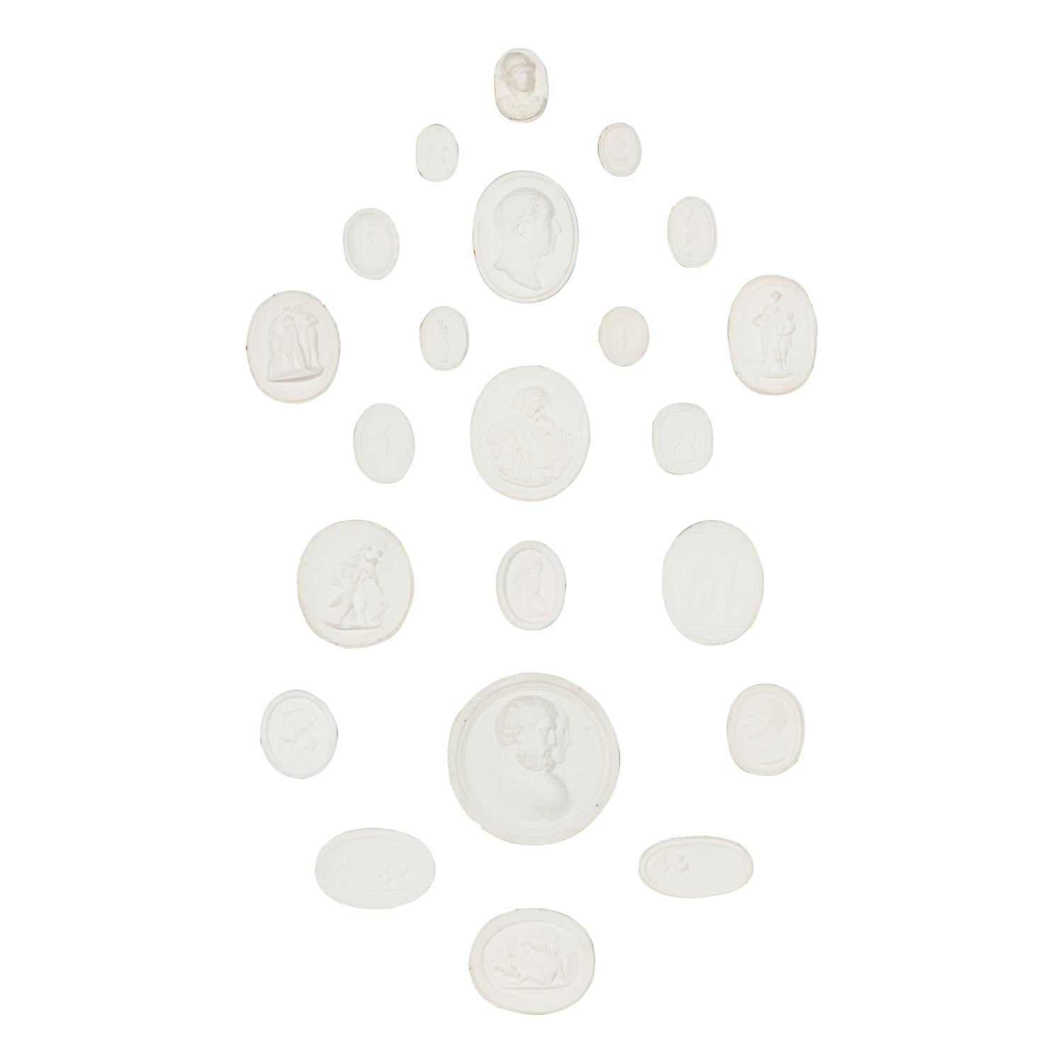 A Collection of Grand Tour Plaster Intaglios