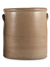 An Ohio Cobalt Script-Painted Five Gallon Stoneware Crock