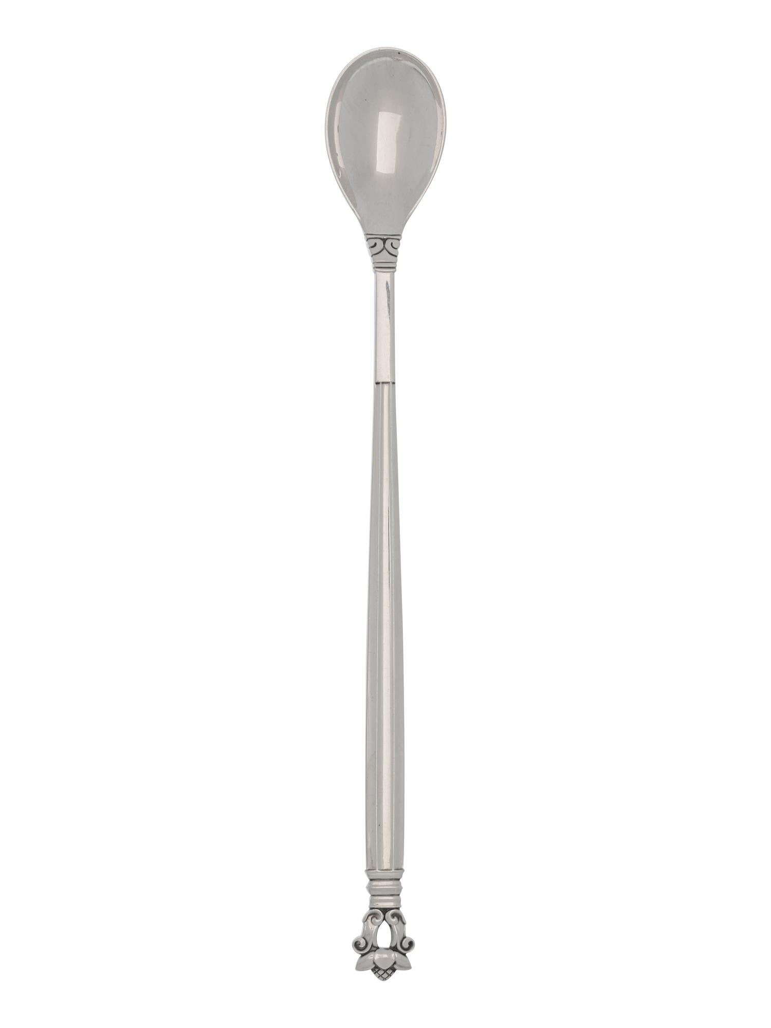 A Georg Jensen Silver Stuffing Spoon