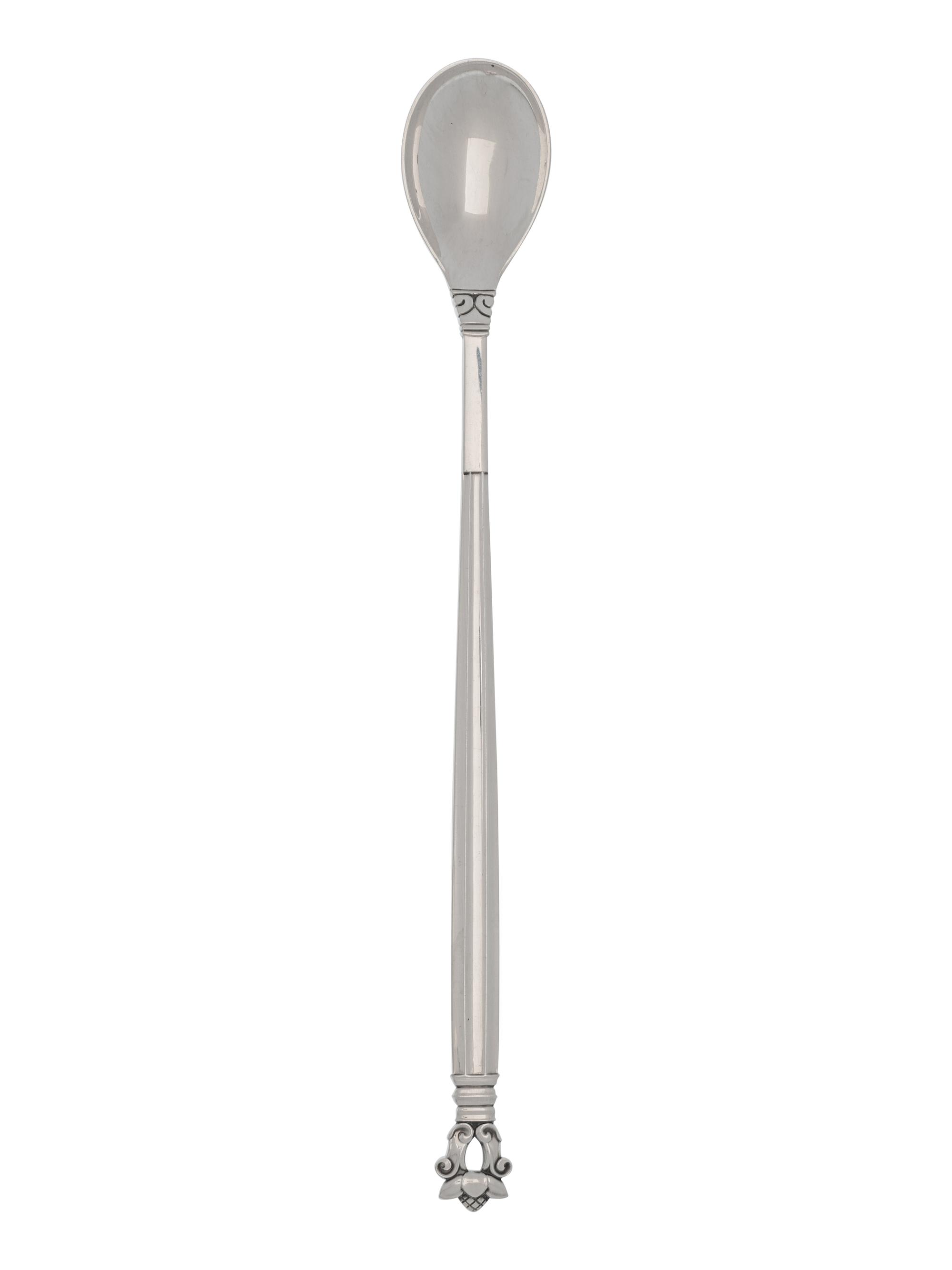 A Georg Jensen Silver Stuffing Spoon