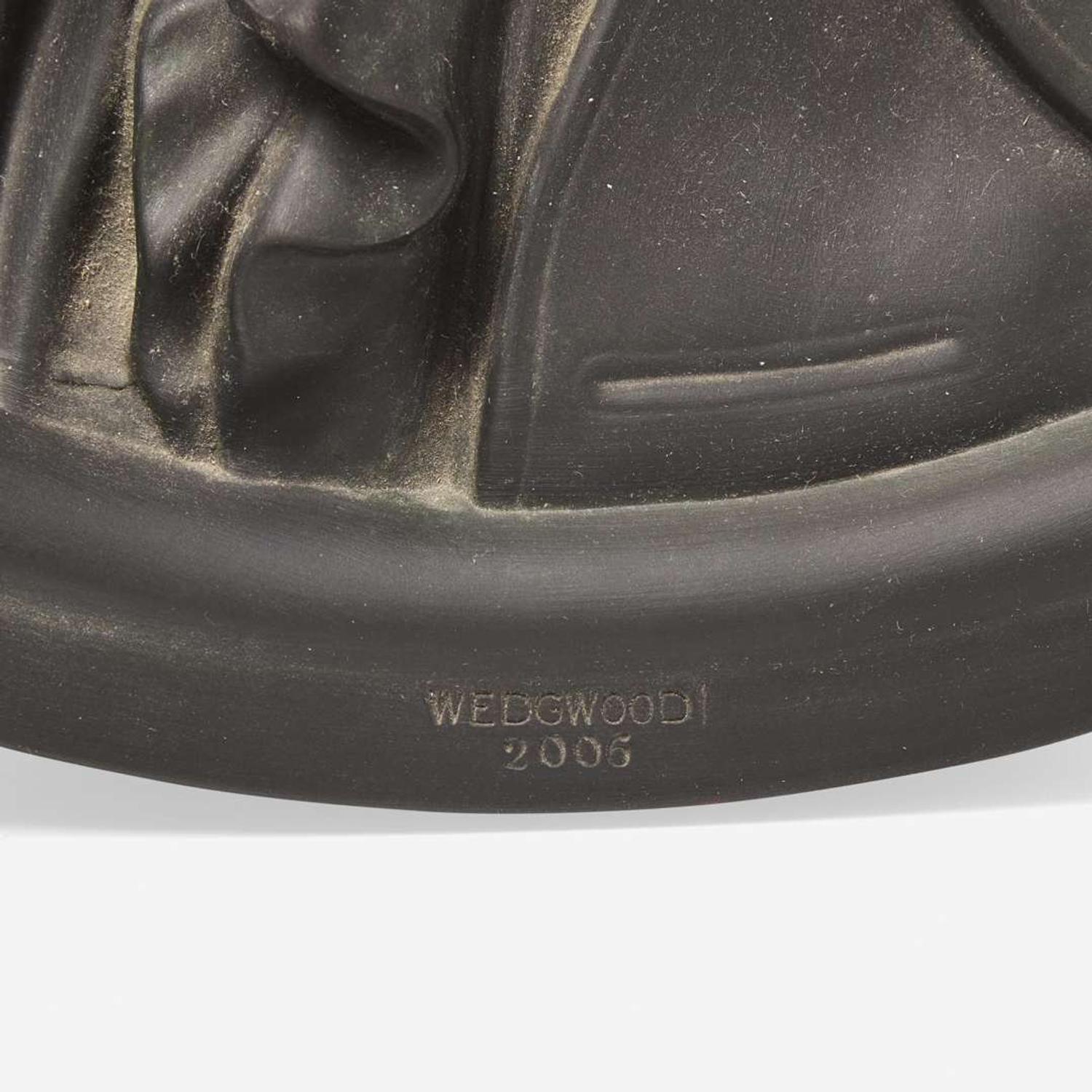 A Wedgwood Black Basalt Relief Roundel of Josiah Wedgwood UK, 2000s