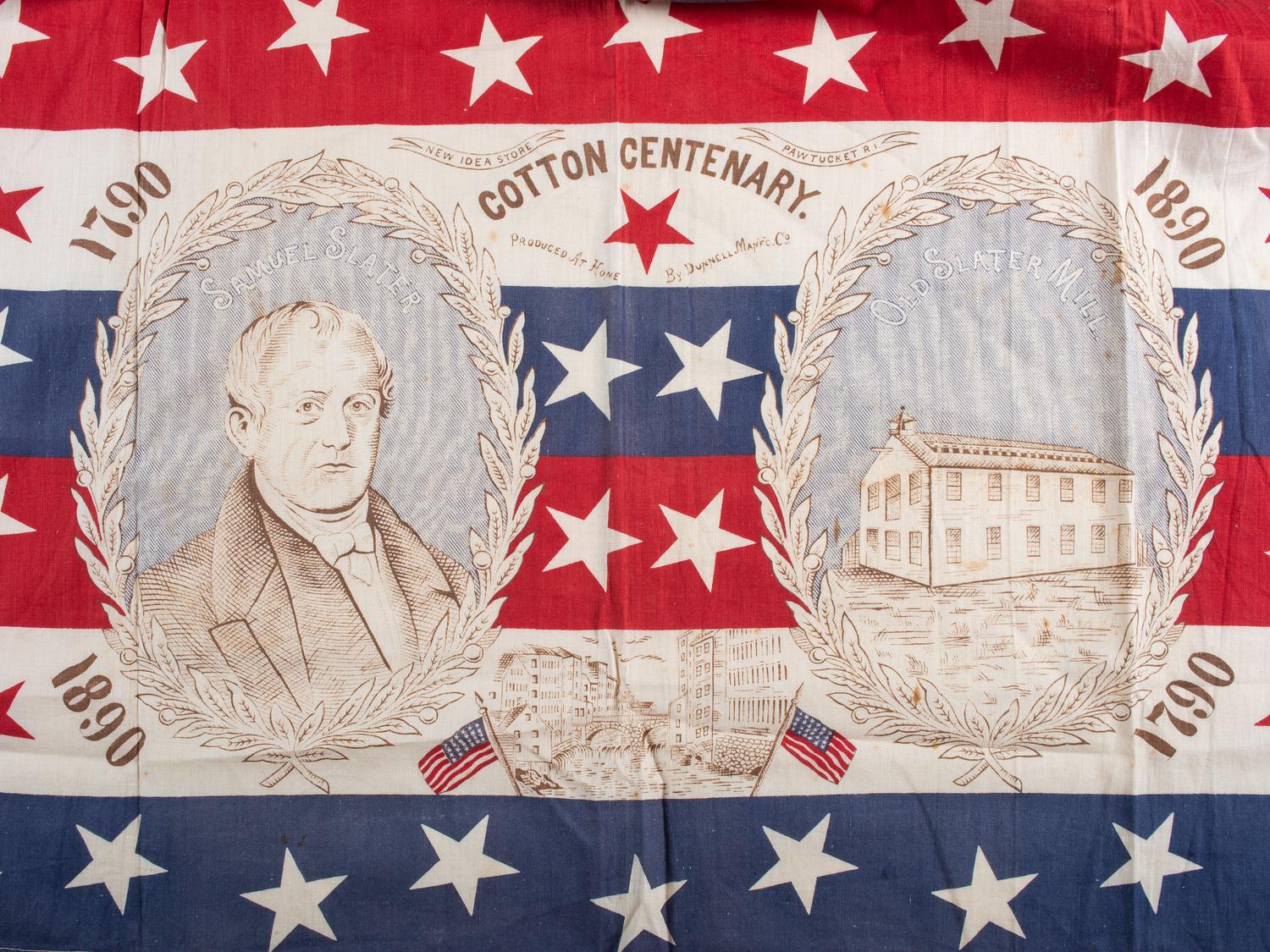 [AMERICANA]. Cotton Centenary apron. Pawtucket, RI: Dunnell Man'f'g Co., 1890.