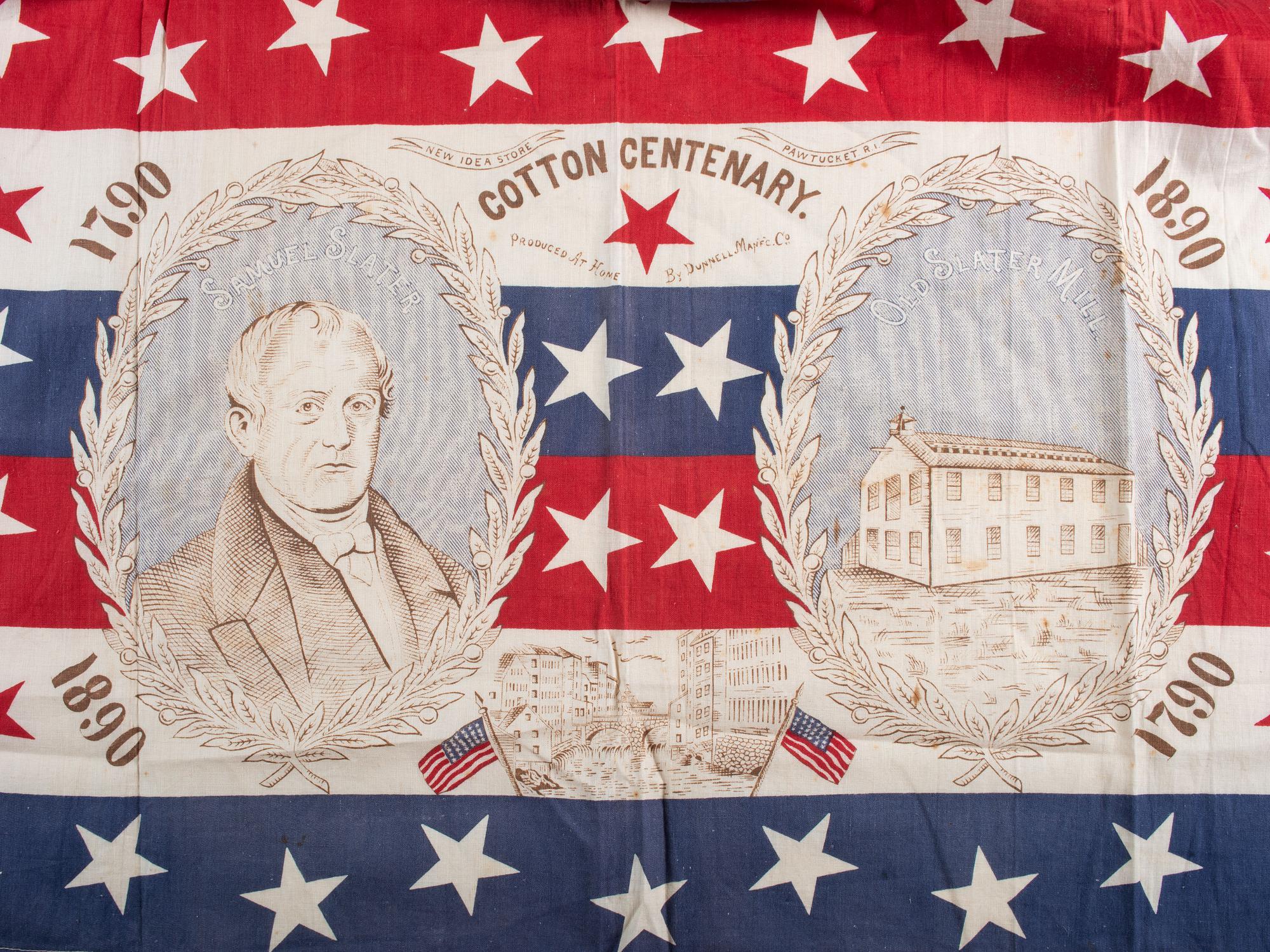 [AMERICANA]. Cotton Centenary apron. Pawtucket, RI: Dunnell Man'f'g Co., 1890.