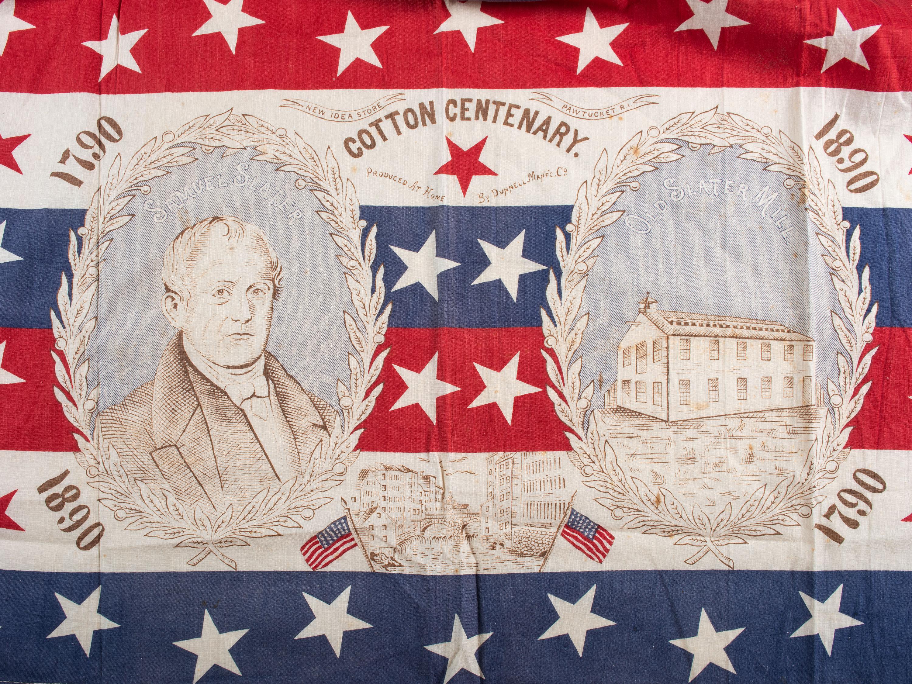 [AMERICANA]. Cotton Centenary apron. Pawtucket, RI: Dunnell Man'f'g Co., 1890.