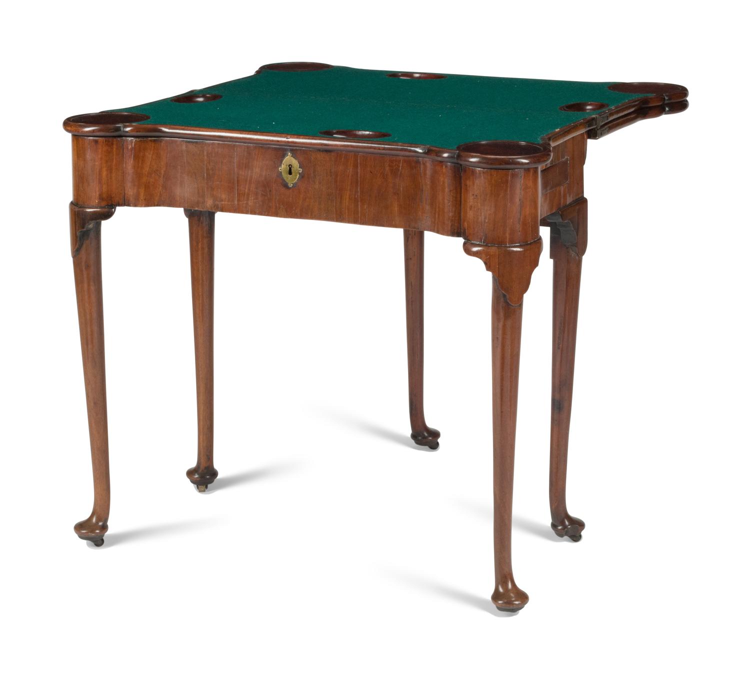 A George III Mahogany Three-Fold Flip-Top Table